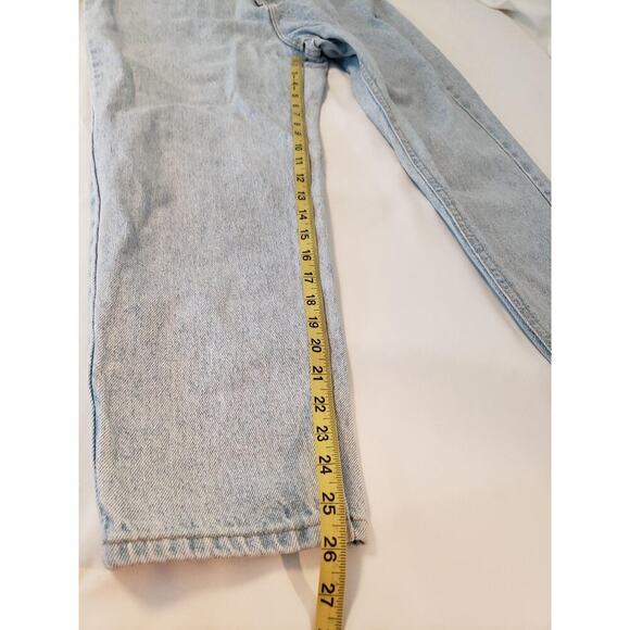 Vtg Lee Jeans Women sz 14 Petite Light Wash Blue High Rise Straight Leg Denim - Picture 10 of 11